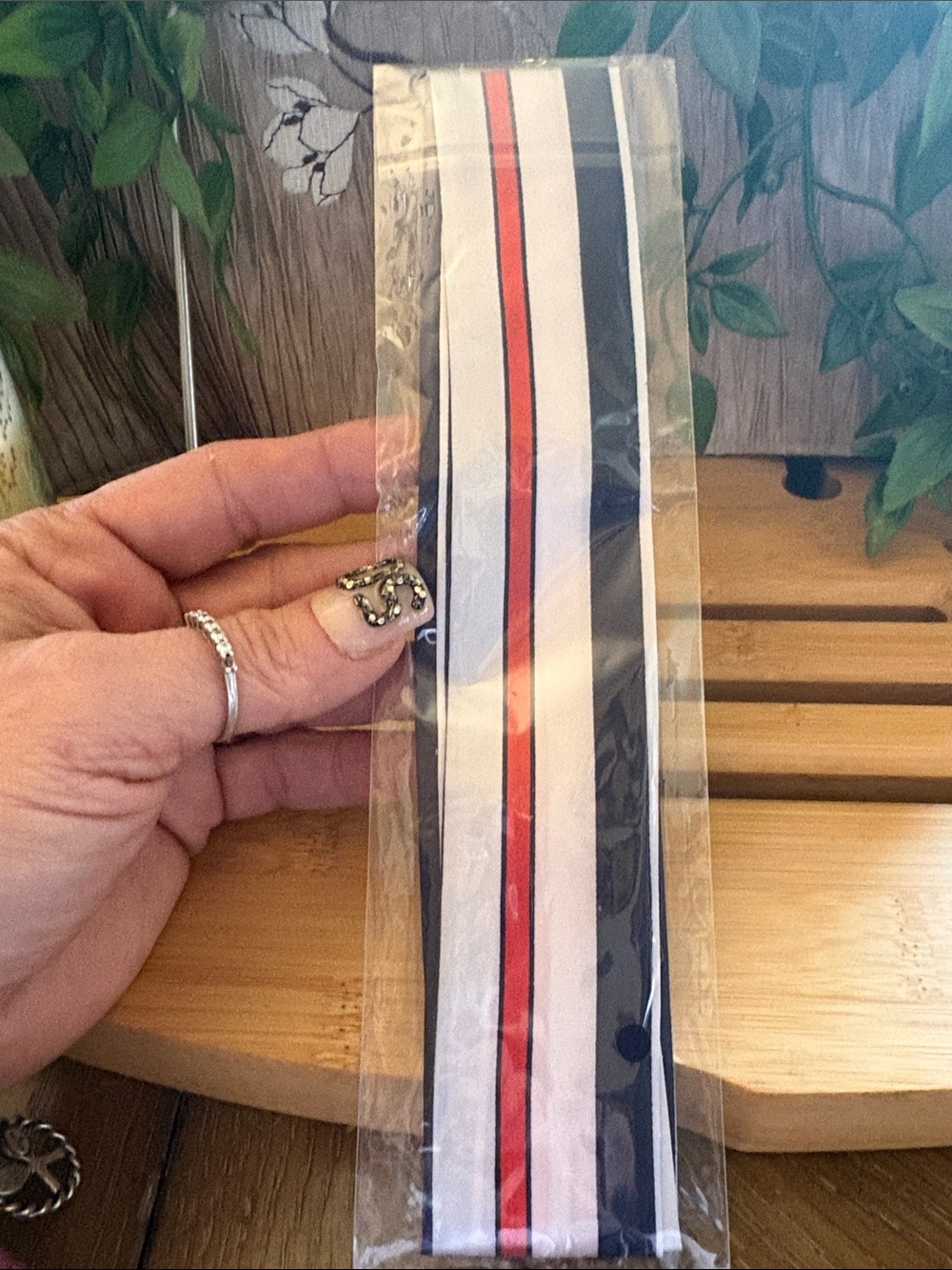 Bundle of 3 New/Sealed head /purse Silk Twilly Scarf Set — Orange, Blue, Stripes - Picture 4 of 6